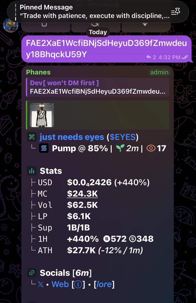 Dev_calls1's tweet photo. Watch your entry on $eyes
Ca;

FAE2XaE1WcfiBNjSdHeyuD369fZmwdeuy18BhqckU59Y https://t.co/6NLm8N0aky