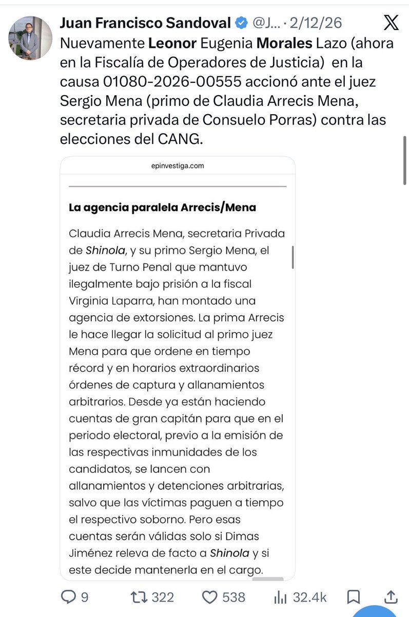 JSandoval1982's tweet photo. Durante años denuncié públicamente las ilegalidades y abusos cometidos por Leonor Morales, José Raúl Menéndez y otros que hoy fueron destituidos del MP. Ahí están las publicaciones y las fechas. Por todo lo que nos hicieron y por el daño causado al país, no pido venganza. Pido justicia, con debido proceso y conforme a la ley.
