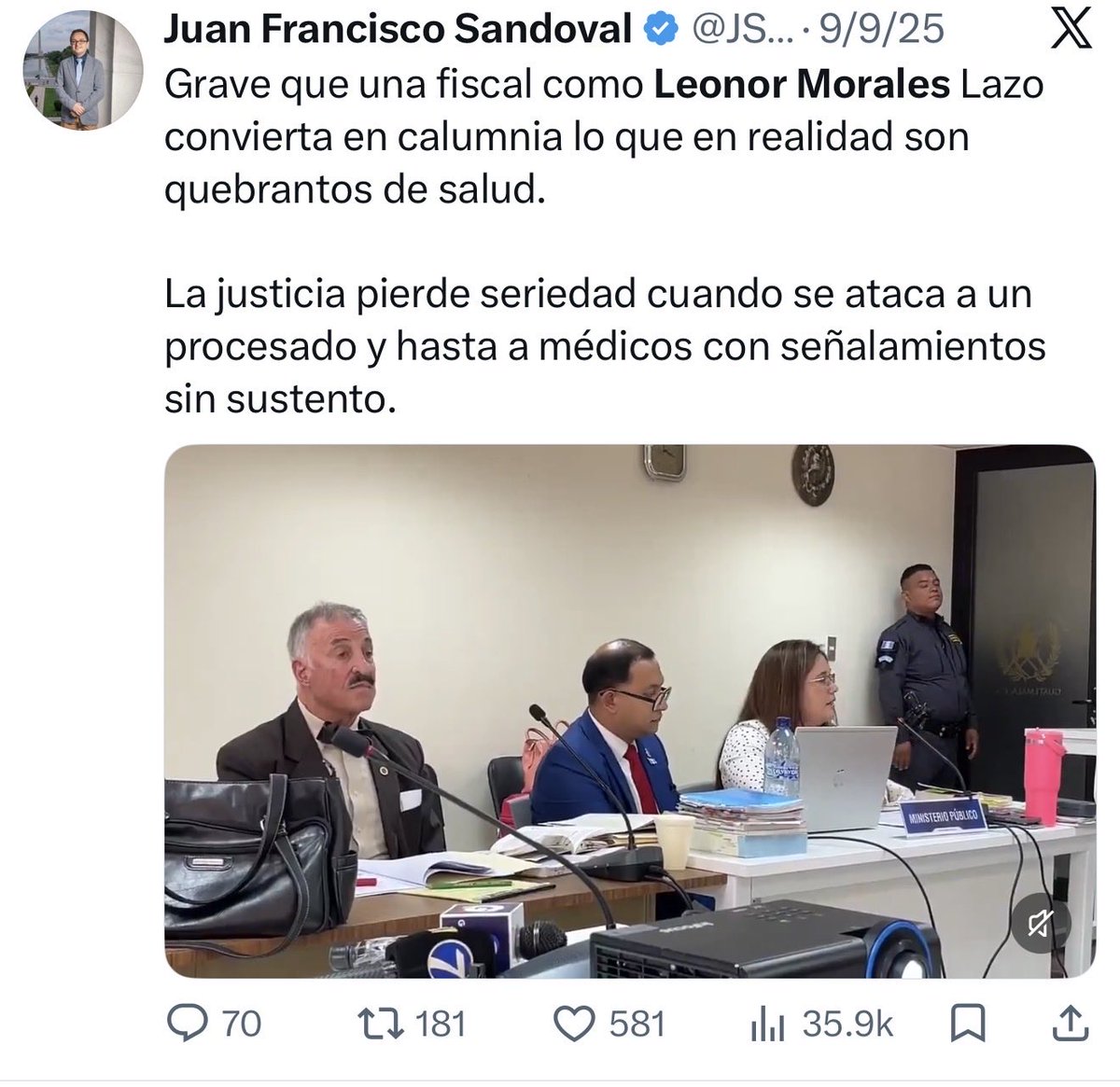 JSandoval1982's tweet photo. Durante años denuncié públicamente las ilegalidades y abusos cometidos por Leonor Morales, José Raúl Menéndez y otros que hoy fueron destituidos del MP. Ahí están las publicaciones y las fechas. Por todo lo que nos hicieron y por el daño causado al país, no pido venganza. Pido justicia, con debido proceso y conforme a la ley.