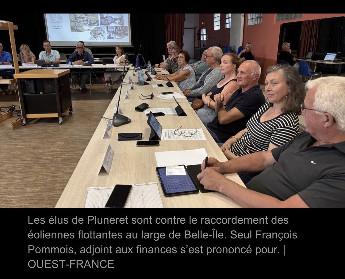 UFPA57000's tweet photo. NON A L’ÉOLIEN OFFSHORE : Le conseil municipal de Pluneret (Morbihan), réuni le 16 septembre 2026, estime que les impacts du projet de raccordement des parcs éoliens flottants de Bretagne Sud sur le patrimoine mondial de l’Unesco n’ont pas été suffisamment évalués.
👏👏👏 https://t.co/g5JIpvwsYp