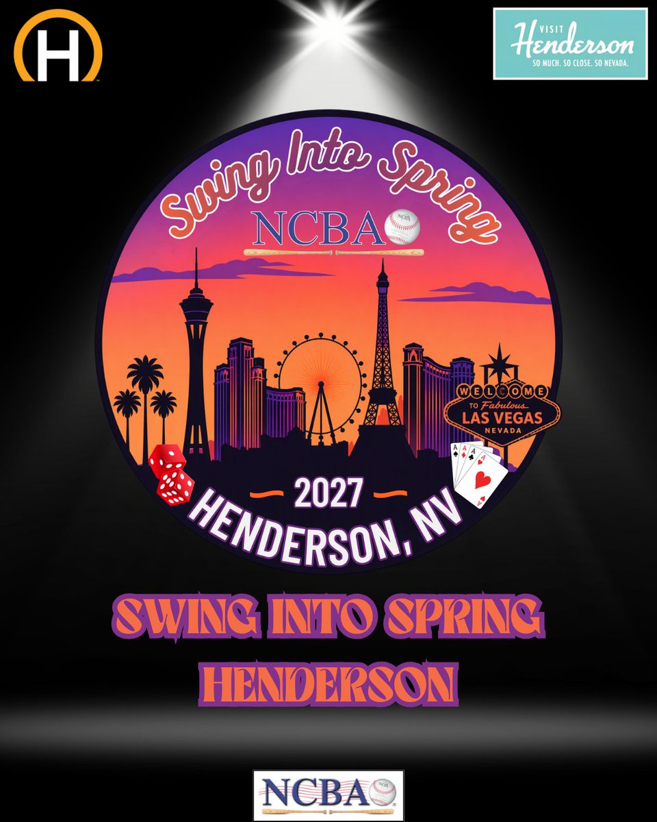 SIS_NCBA_NCSA's tweet photo. ๐ฒโพ Introducing the official logo for Swing Into Spring - Henderson 2027!โ๏ธโ ๏ธ
๐
Registration will open up soon!
Stay up to date with all 2027 Swing Into Spring information through the links below:
โพ NCBA: https://t.co/QwqBU48NNm
#swingintospring #henderson #ncba https://t.co/m6vIR2TolJ