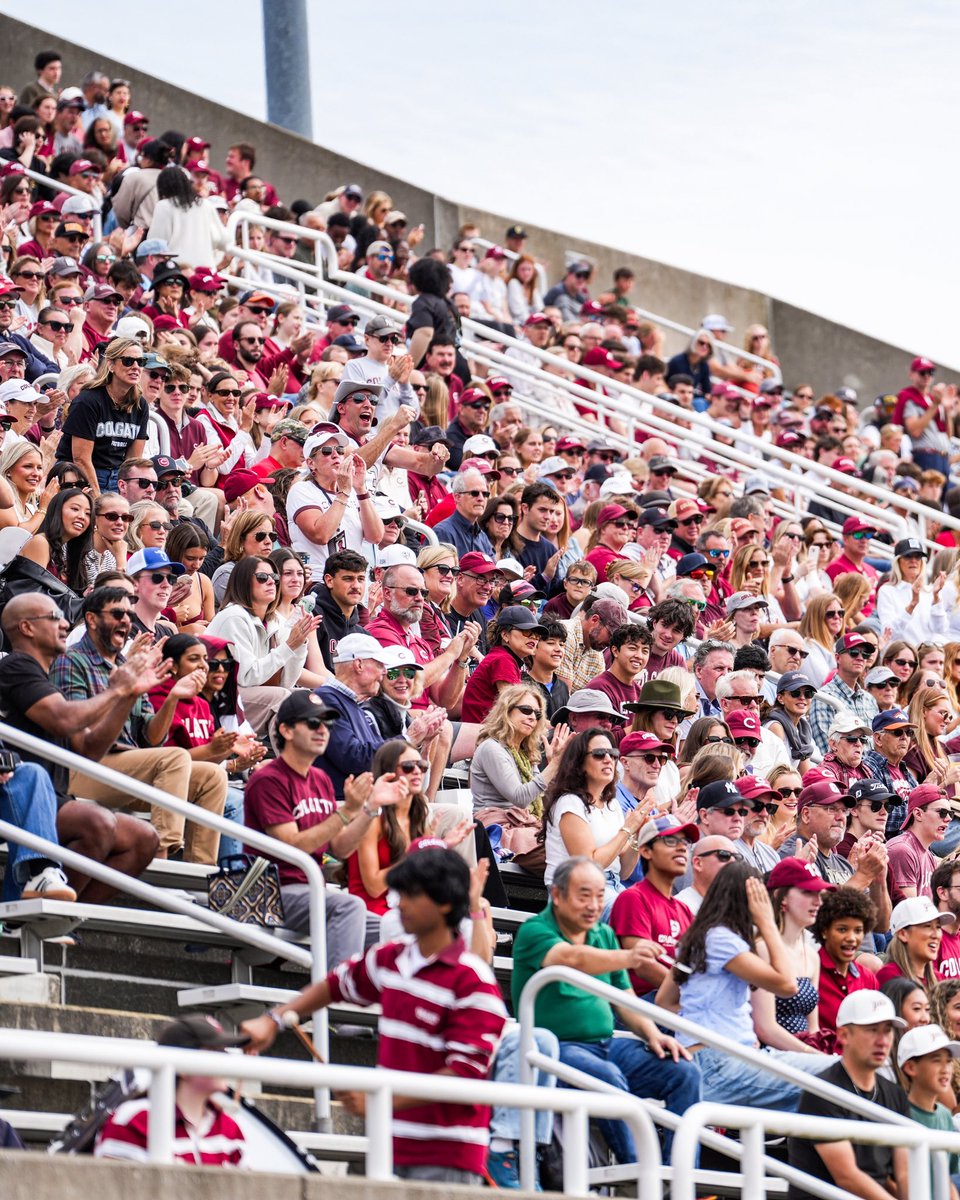 ColgateFB's tweet photo. The place to be 🏡

Stayed unbeaten at Andy Kerr Stadium in front of our largest home crowd since 2019. 

#GoGate | #DrawTheLine https://t.co/YyLViztD9e