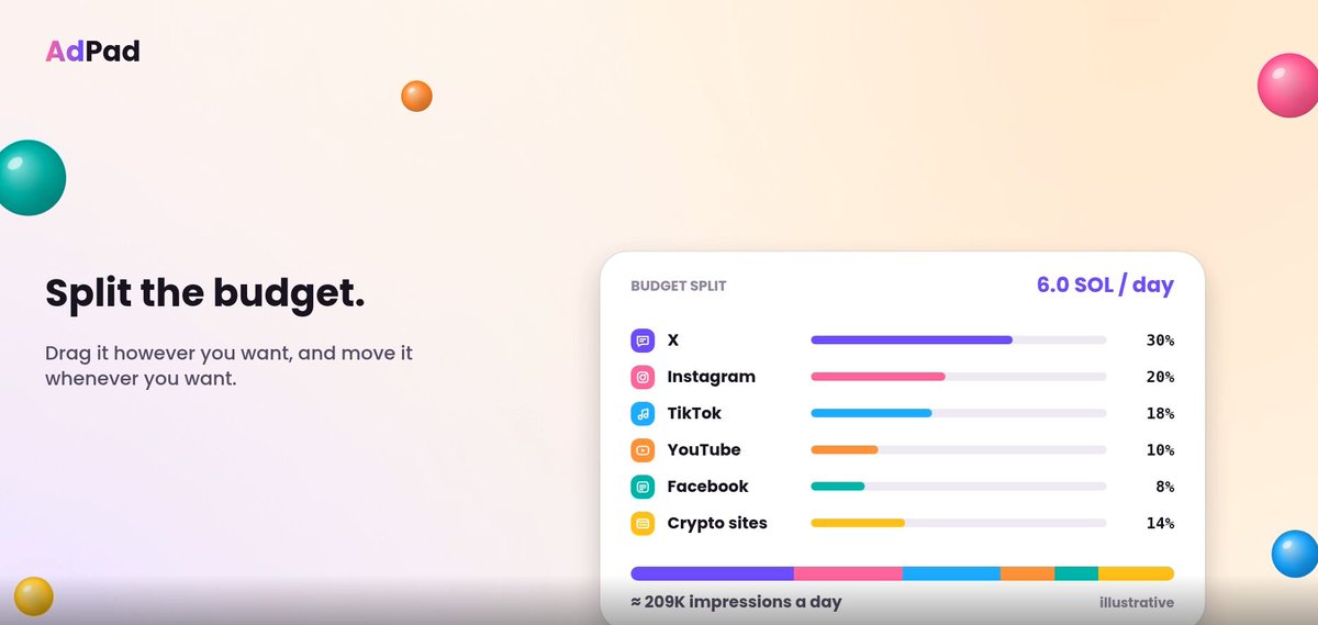 AdPadxyz's tweet photo. The first self-advertising launchpad coin exists now.

Your fees don't sit in a wallet — they buy timeline, stories, pre-roll, banners. The chart literally pays for its own marketing.

Nobody else is doing this yet. https://t.co/brYD9ij2aZ