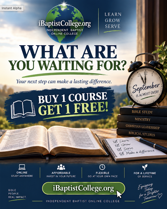 ibaptistcollege's tweet photo. ๐๐ WHAT ARE YOU WAITING FOR?
#BackToSchoolSale #BibleCollege #OnlineBibleCollege #BibleStudy #BibleCourses #ChristianEducation #BiblicalStudies #MinistryTraining #ChristianLeadership #StudyTheBible #OnlineEducation #ChristianCollege #FinishWhatYouStarted #StartToday https://t.co/WoGyo2Xftt