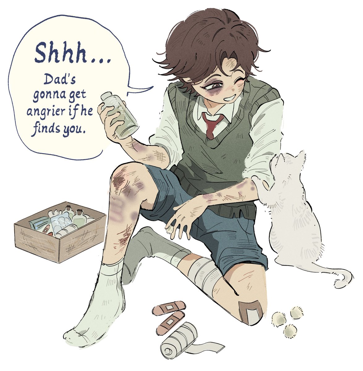 gouboot's tweet photo. my secret feline friend #identityv https://t.co/NnCsRq1QCK