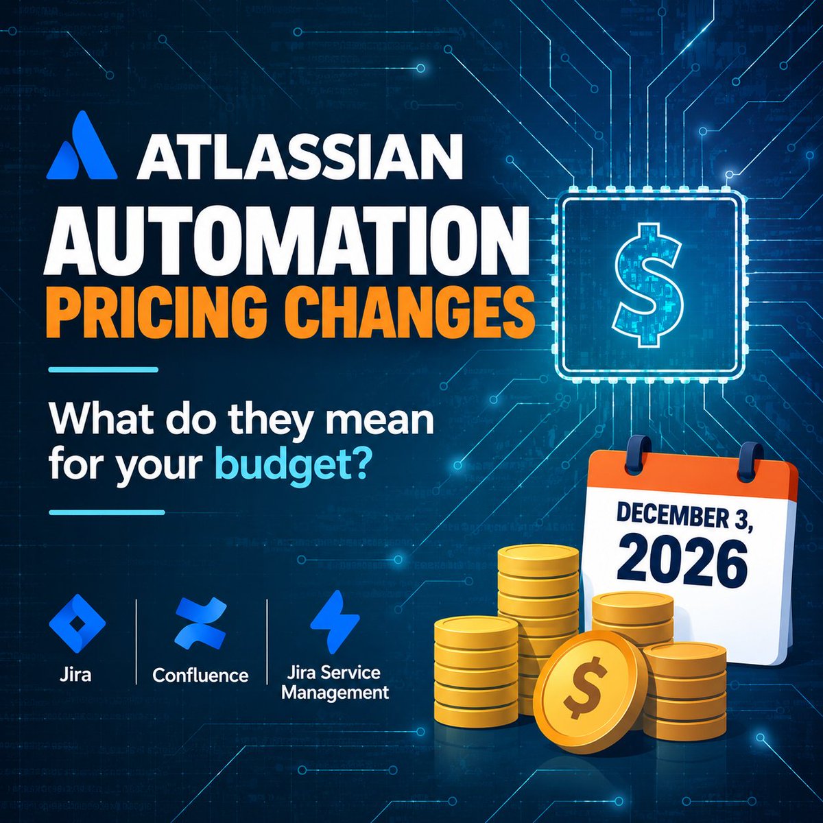 releaseteam's tweet photo. Atlassian is changing how Automation usage is priced—and teams may want to take a closer look at their rules before the changes arrive.

In this ReleaseTEAM news segment, we explain what’s changing and show how STEPS can help you estimate what your current automation usage could cost.

🧮 Explore STEPS: https://t.co/VMoKqU0aUP

#Atlassian #AtlassianAutomation #Jira #DevOps