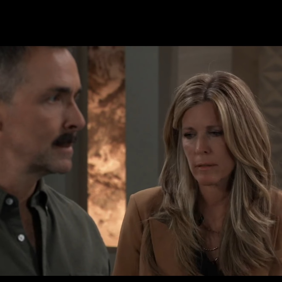 Carlyandava1's tweet photo. Can you give us a moment? Valentin 
Yeah take all the time you need -Carly 
#gh. #laurawright #jamespatrickstuart #caradine https://t.co/zFnbDlBNox