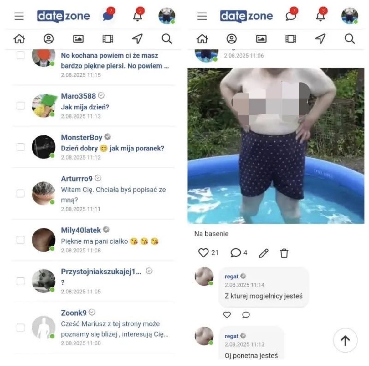 adam_makula's tweet photo. Foto Kononowicza na fejkowym profilu kobiety. Chłopy napalone. Świat się kończy 🤦‍♂️ https://t.co/rsIJGPQMPZ