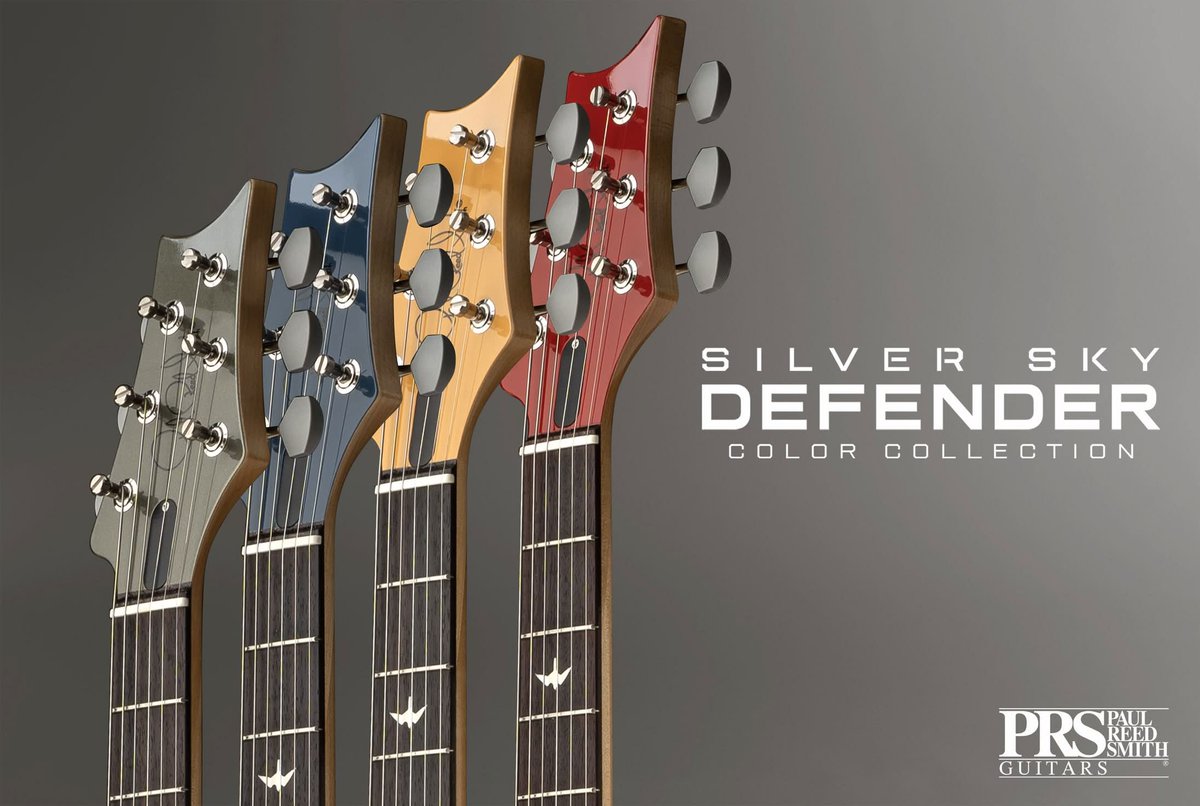 JohnMayer's tweet photo. Introducing the @prsguitars Silver Sky @Defender Color Collection: core models in four classic vintage Land Rover Defender colors, limited to 500 each. Four SE models in contemporary colors will be available for a limited time. This has been a dream of mine going back many years, since picking up my ‘97 Arles Blue D90 and envisioning a guitar in that color. Partnering with @Defender to make it an even more vivid reality has been one of my favorite projects in a long time. Head to https://t.co/FBFB8pqUMJ for more.