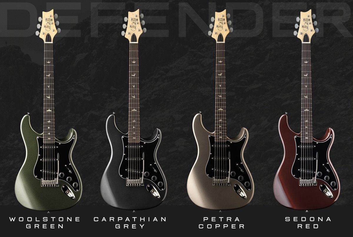 JohnMayer's tweet photo. Introducing the @prsguitars Silver Sky @Defender Color Collection: core models in four classic vintage Land Rover Defender colors, limited to 500 each. Four SE models in contemporary colors will be available for a limited time. This has been a dream of mine going back many years, since picking up my ‘97 Arles Blue D90 and envisioning a guitar in that color. Partnering with @Defender to make it an even more vivid reality has been one of my favorite projects in a long time. Head to https://t.co/FBFB8pqUMJ for more.
