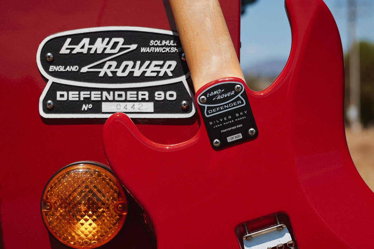 JohnMayer's tweet photo. Introducing the @prsguitars Silver Sky @Defender Color Collection: core models in four classic vintage Land Rover Defender colors, limited to 500 each. Four SE models in contemporary colors will be available for a limited time. This has been a dream of mine going back many years, since picking up my ‘97 Arles Blue D90 and envisioning a guitar in that color. Partnering with @Defender to make it an even more vivid reality has been one of my favorite projects in a long time. Head to https://t.co/FBFB8pqUMJ for more.