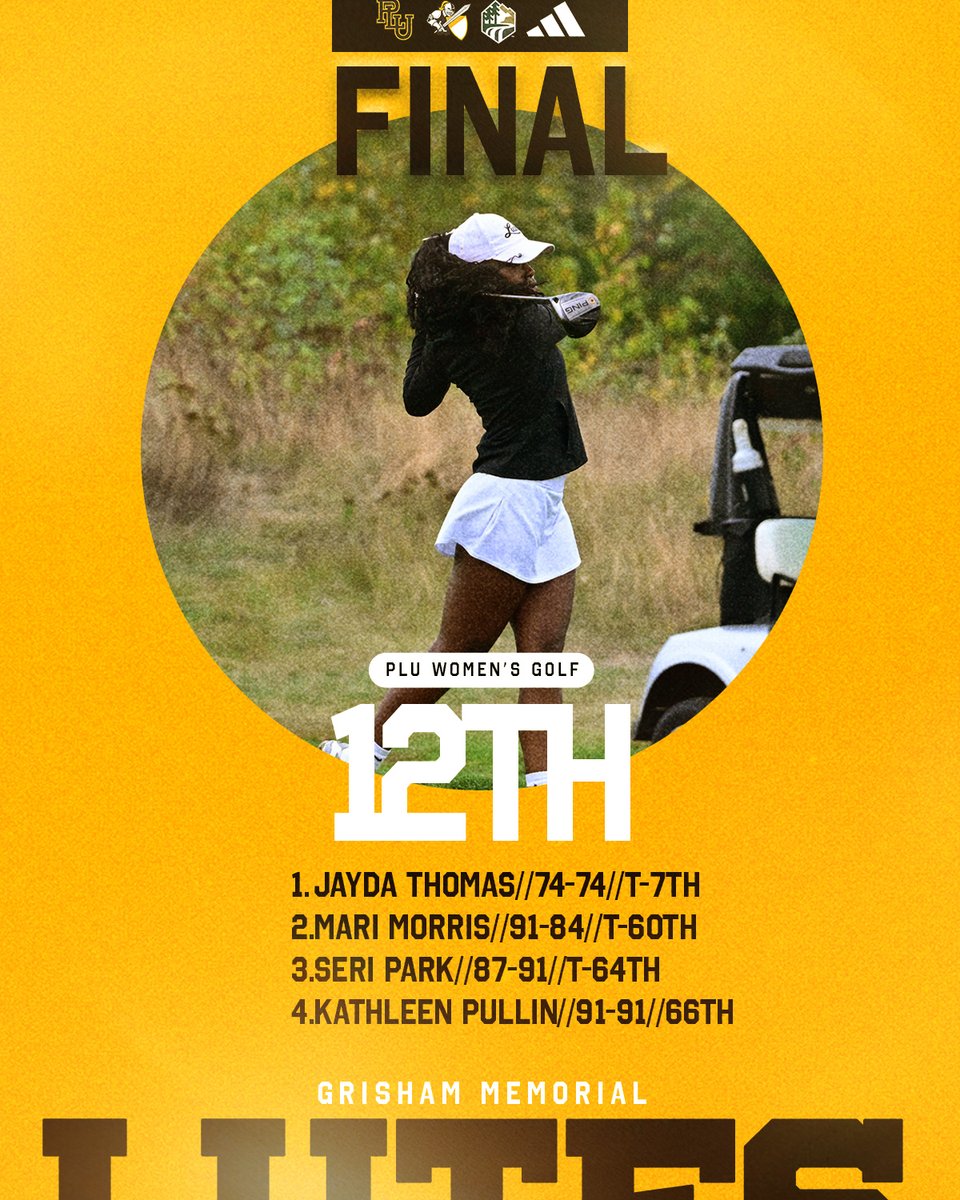 golutes's tweet photo. Jayda Thomas logs a Top 10 finish at first tourney of the fall!

Lutes host the PLU Invite next Monday at The Home Course

#GoLutes https://t.co/TO8qDys6OK