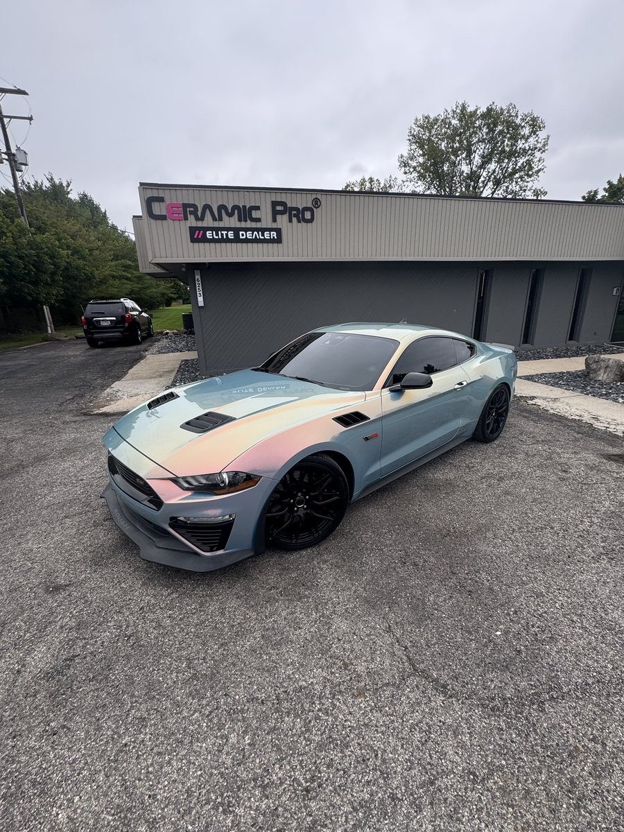 ohiojeff26's tweet photo. Just got the Mustang back with its Dreamline Pearl wrap installed! She’s looking crisp! Can’t wait to see it in the sun!! 775hp of pure sexiness. 

#mustang #stage3 #speed #sexy #hot https://t.co/bZpHwF6ASD