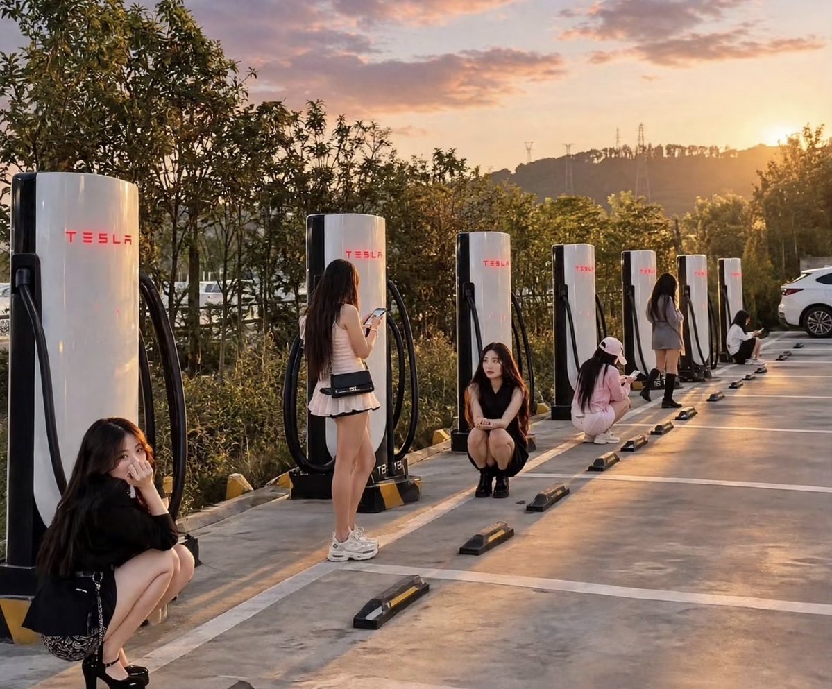 TeslaFamBen's tweet photo. Tesla is experimenting with a new service in Thailand.  JK 😆 https://t.co/YwoU7xGc24
