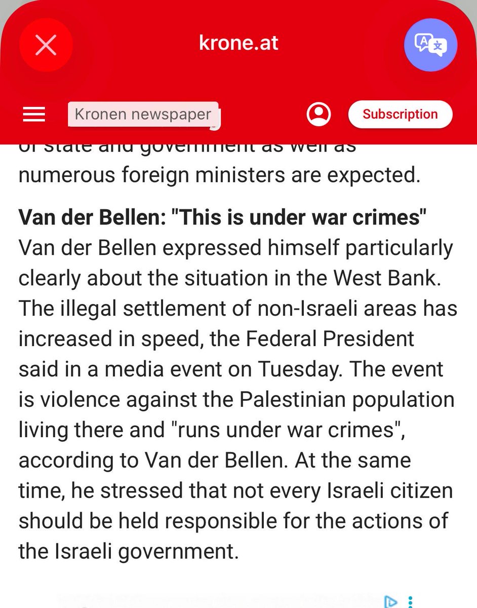 gidonsaar's tweet photo. Austria’s President @vanderbellen should be ashamed!

Someone who represents a country whose past is bound up with the gravest crimes against humanity and the Jewish people dares to level a false accusation against the Jewish state, which is still fighting a jihadist axis that relentlessly tries to eliminate it.

Of course, no Austrian citizen should be held responsible for the vile nonsense uttered by their President.