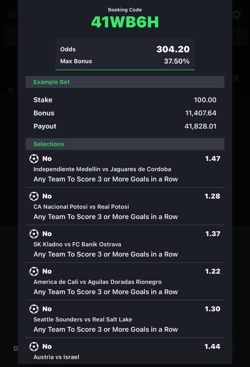 kingodinaka_1's tweet photo. No 3 goals in a row 

21/21 ✅

41WB6H https://t.co/UzJmphNJR9