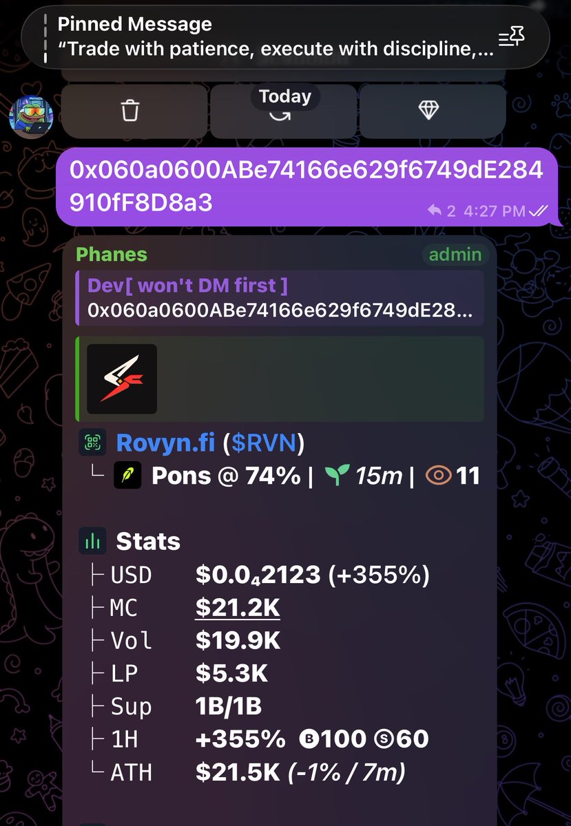Dev_calls1's tweet photo. Watch your entry on $RVN
Ca;

0x060a0600abe74166e629f6749de284910ff8d8a3 https://t.co/y8Zihm8ZXY