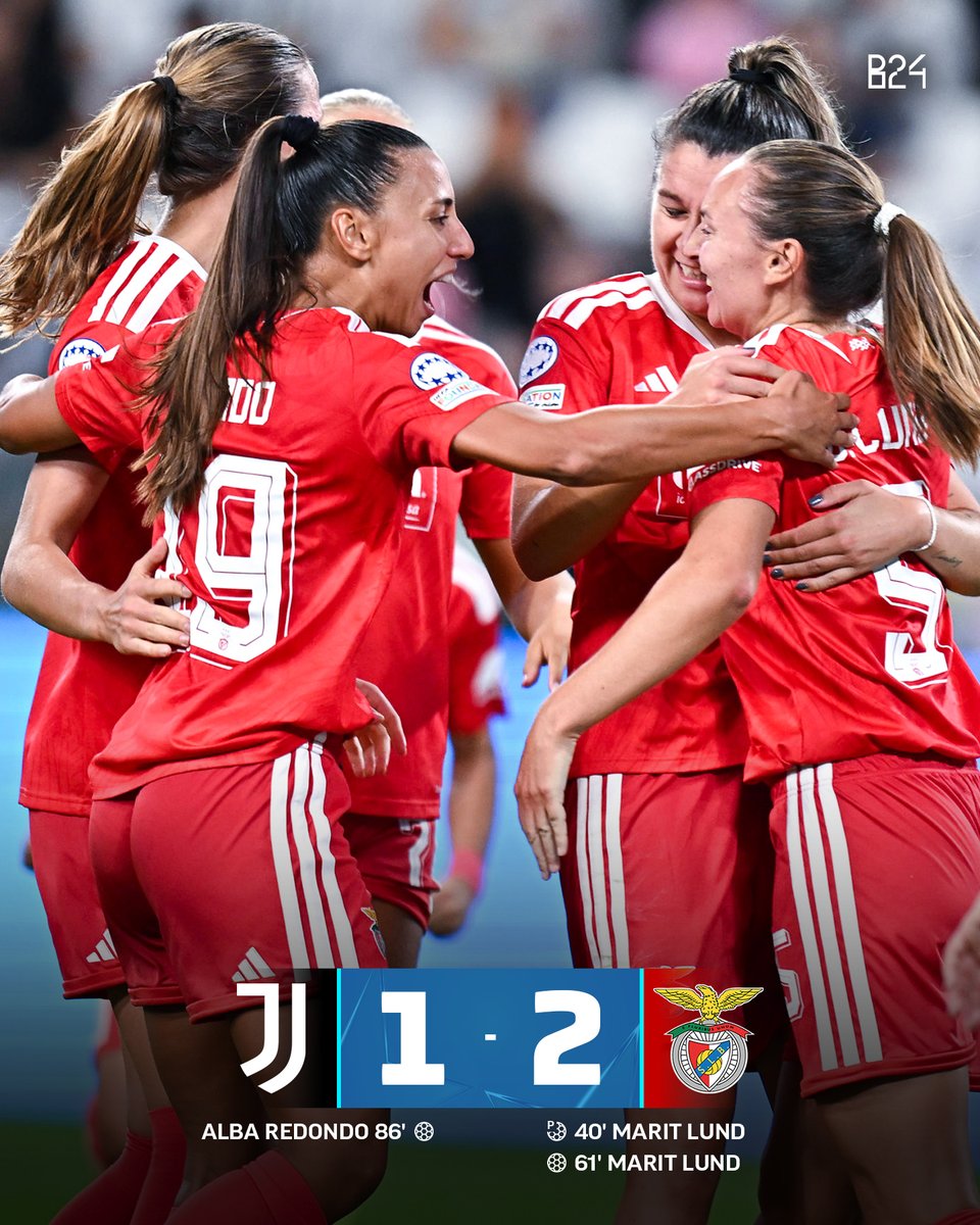 B24PT's tweet photo. Benfica começa a Champions League feminina com uma vitória histórica! 🦅 https://t.co/MtPLKIw4eH