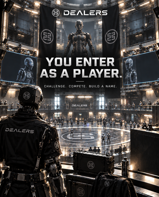 DrakhamGaming's tweet photo. Dealers is a PvP arena built around competition, stakes and reputation.

Challenge players. 
Settle it through games. 
Build a name people recognise.

What you become here is up to you. https://t.co/LxA6QpvvO1