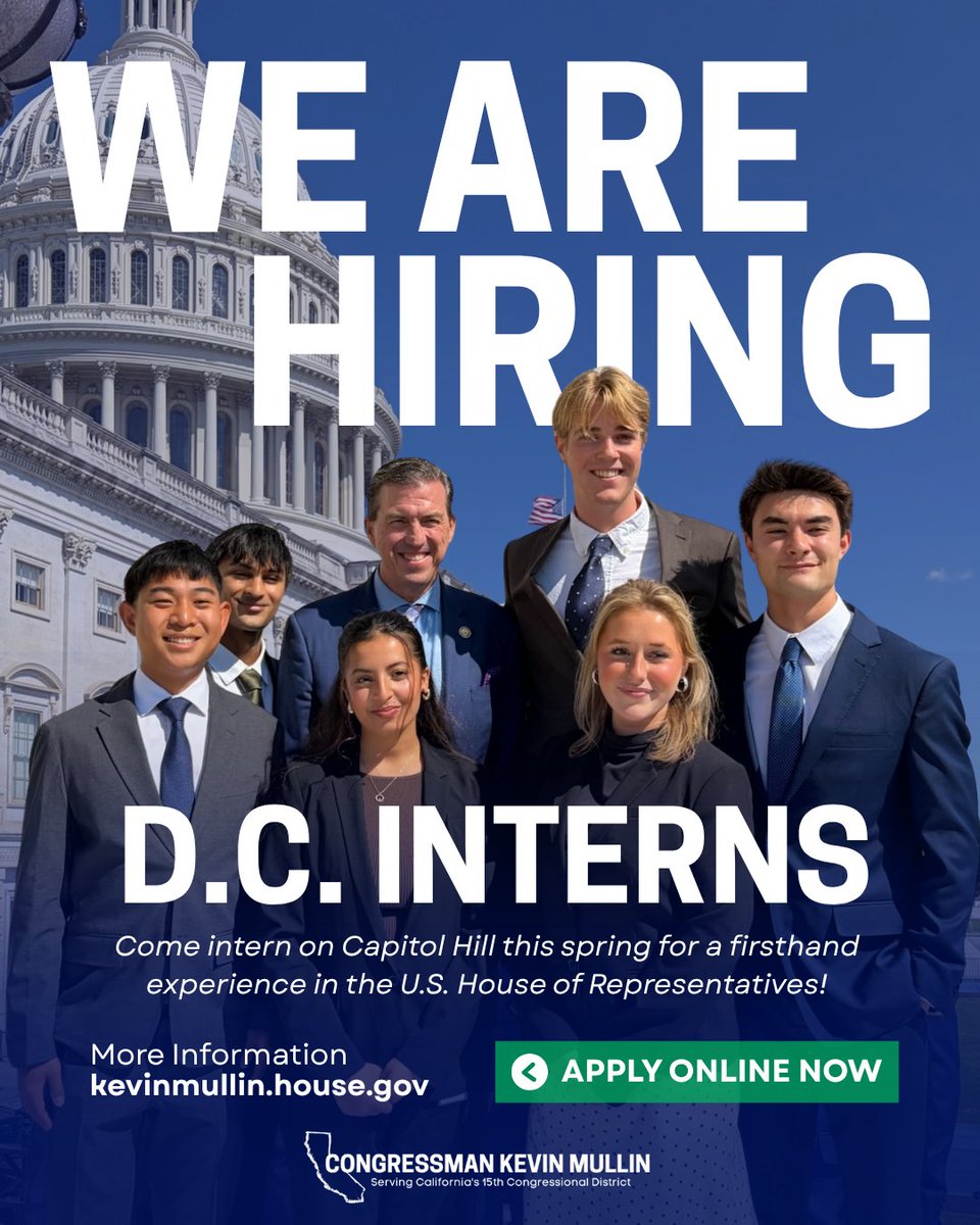 Image for the Tweet beginning: Our spring DC internship applications