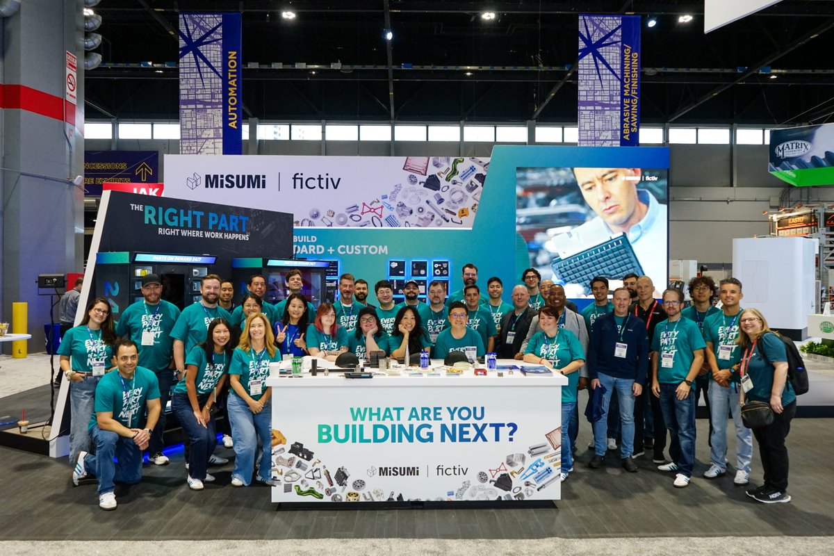 misumiamericas's tweet photo. What a week at @IMTSchicago 2026! 

Axel (our dancing humanoid), vending machines, and our unified platform demo kept our booth buzzing all week, with plenty of parts and swag to go around. 

Thanks to everyone who stopped by and shared what you're working on next. Excited to build and keep this energy going. 🚀

#imts2026