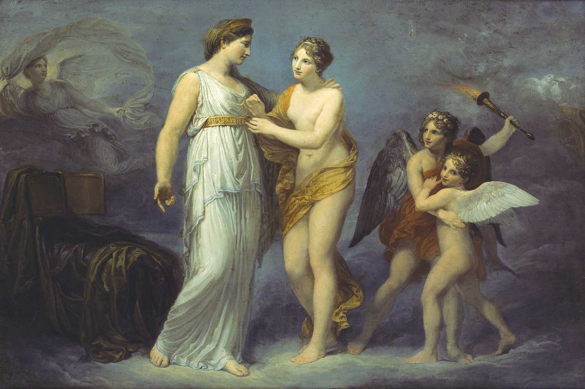 billKoudounas's tweet photo. Venus Fastens the Girdle for Juno (circa 1811) By Andrea Appiani (31 May 1754 – 8 November 1817) was an Italian neoclassical painter (private collection) https://t.co/nZtLu3C4a1