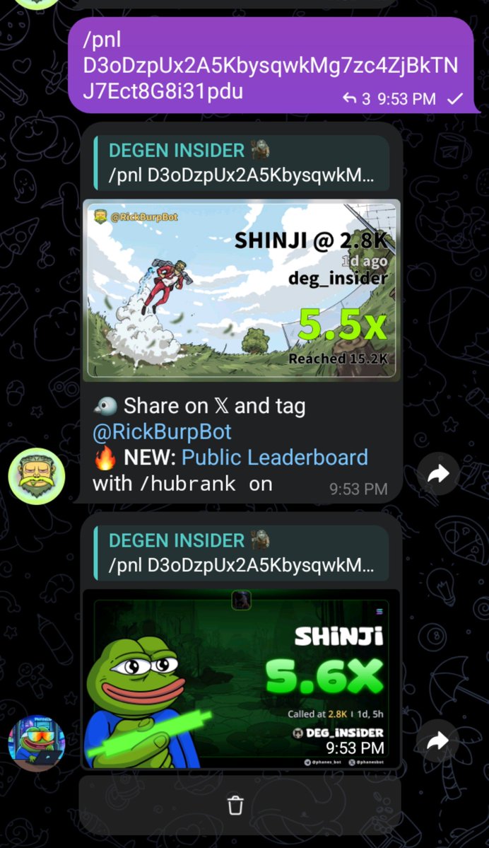 deg_insider's tweet photo. 5.5x

/pnl
D3oDzpUx2A5KbysqwkMg7zc4ZjBkTNJ7Ect8G8i31pdu

$SHINJI https://t.co/BKfPxDa31z