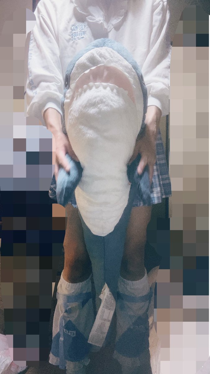 yoru_joshi's tweet photo. 昨日はサメちゃんと寝ようと思ったら襲われちゃった https://t.co/u2NBH7cV9y
