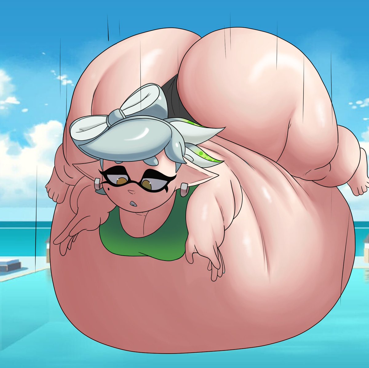 VanJun_67's tweet photo. huge marie from Splatoon! https://t.co/HULWkIhHMz