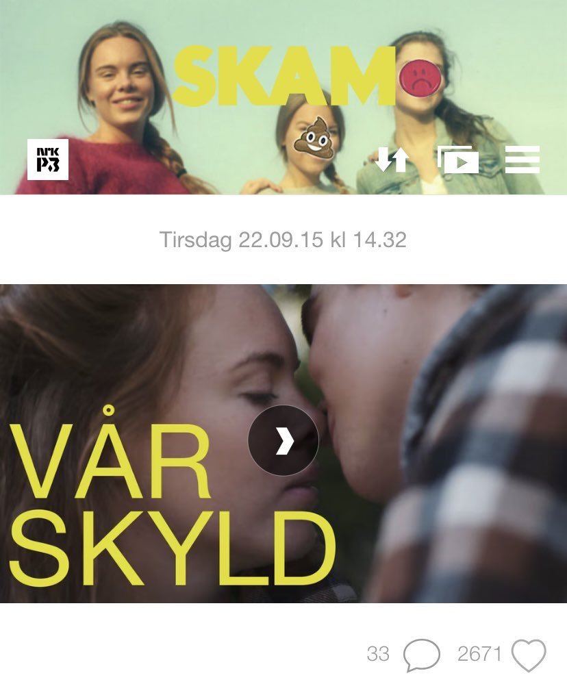 skamvrse's tweet photo. the first skam clip was released 11 years ago https://t.co/xxzOZjNXVX