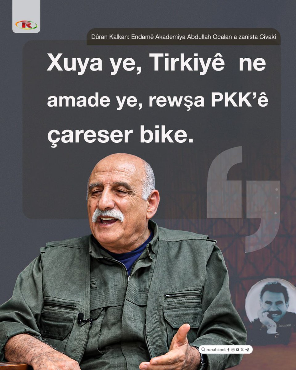 dilerldi9's tweet photo. 💥Endamê Akademiya Abdullah Ocalan a Zanista Civakî derbarê pêvajoya aştiyê ji Medya Haber TV re axivî û got: Xuya ye Tirkiyê ne amade ye, rewşa PKK'ê çareser bike. https://t.co/iOh97iHL5h
