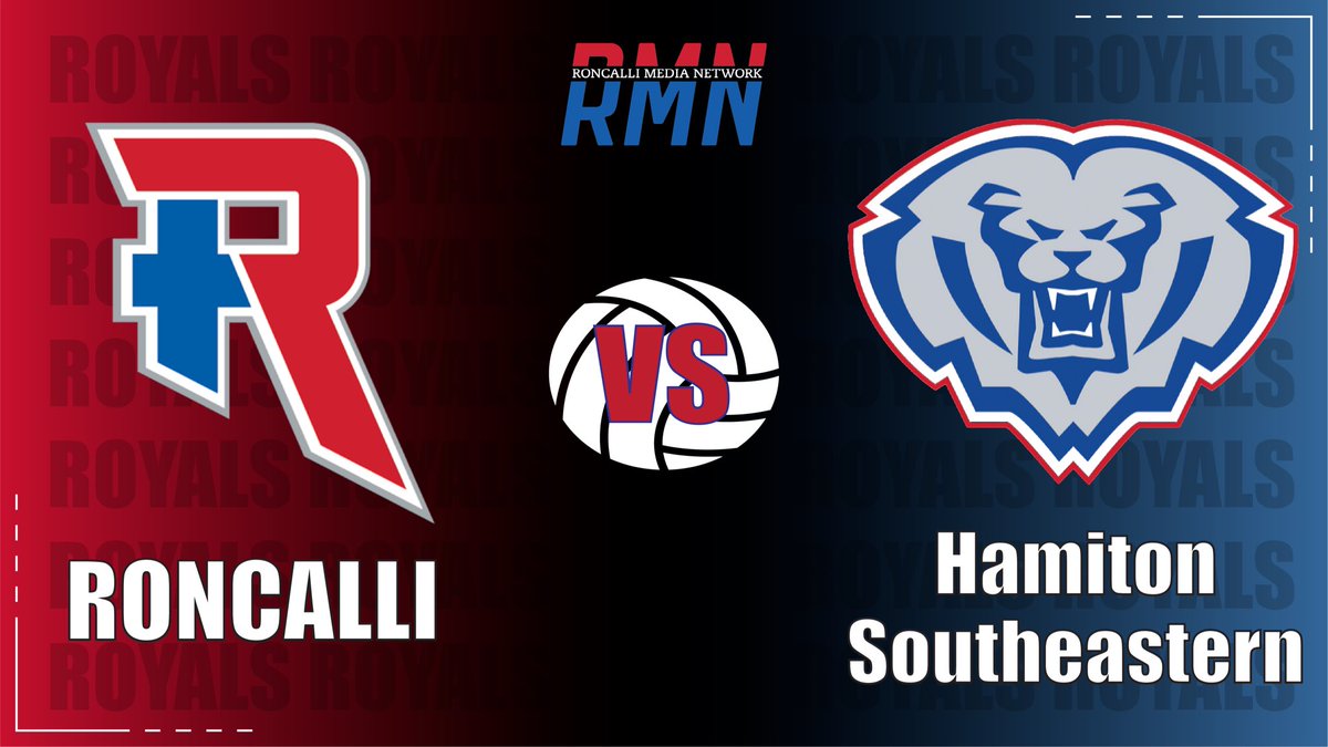 RoncalliMedia's tweet photo. Tonight at 6:30 - Royals vs Royals 🔥

@Roncalli_vball hosts Hamilton Southeastern! 🏐

📺📲: https://t.co/kE7kxPVBTy https://t.co/TNiuXNhAXX