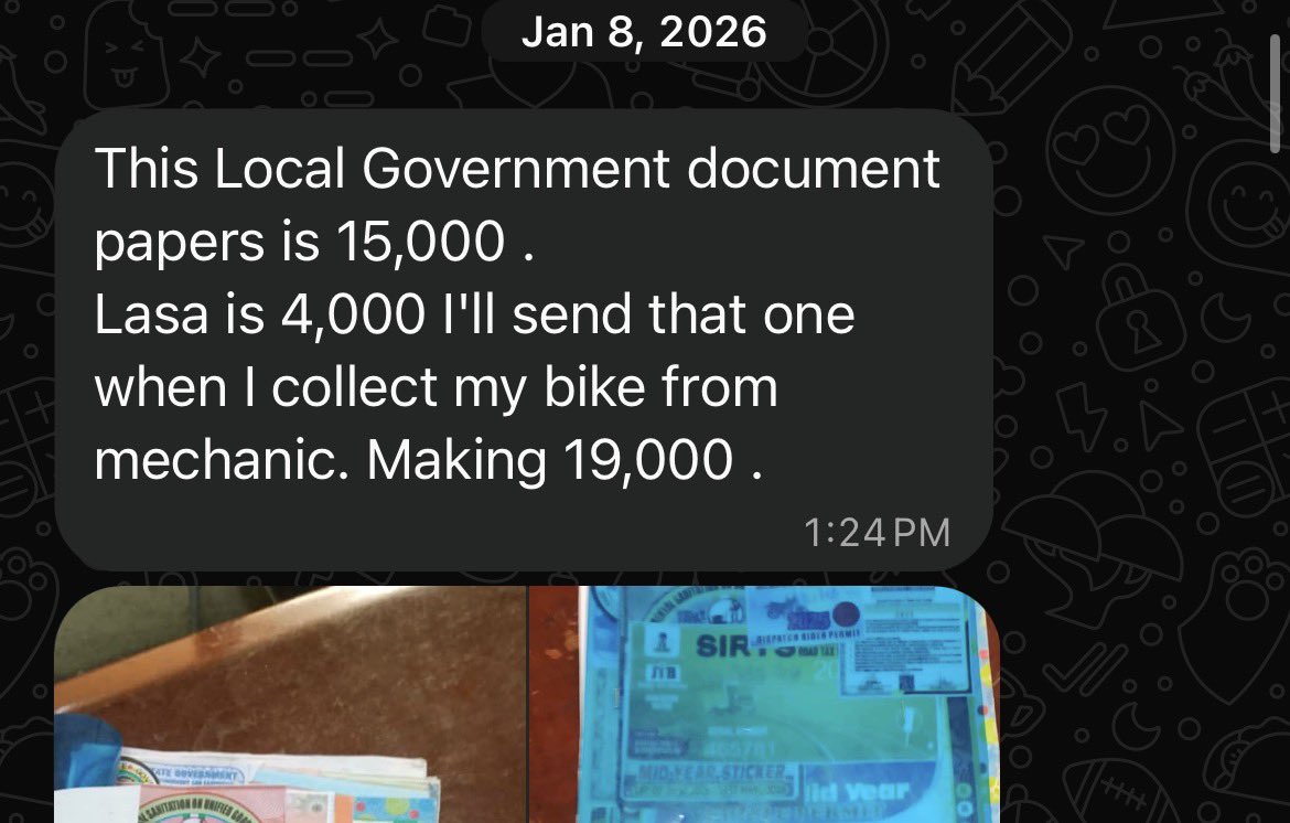 OloyeTFK's tweet photo. @Jeezy5Starr @funshodarq1 If you add fee for license and hackney permit and road worthiness the fee is still less than the quoted. https://t.co/aPm5XgzckM