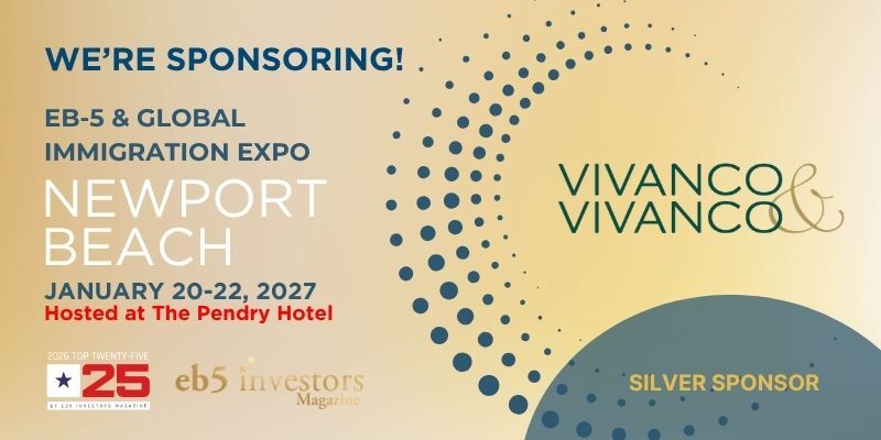 EB5InvestorsMag's tweet photo. We are proud to have Vivanco & Vivanco as a Silver sponsor of our Newport Beach EB-5 & Global Immigration Expo in January 2027!
Book your tickets now:
https://t.co/kRwEAgvRFs
#eb5 #eb5visa #eb5investors #eb5program #visa #usa #usvisa #residency #newport #california https://t.co/6KYHnVW1uA