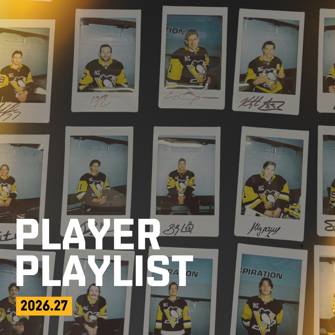 penguins's tweet photo. Your soundtrack for the season just dropped 🎶

Check out the 2026.27 Player Playlist ⬇️