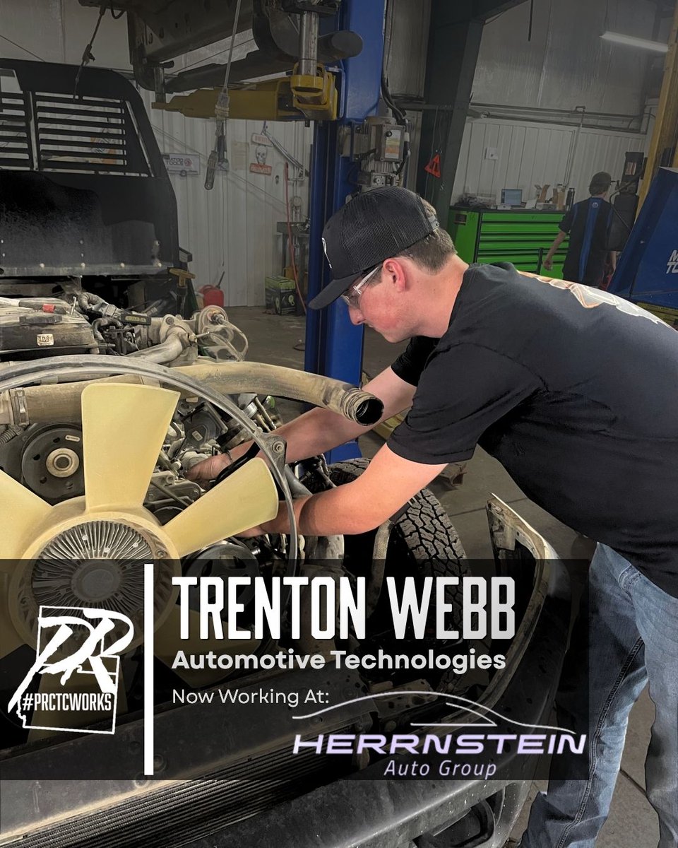 PickawayRossCTC's tweet photo. 🚗 Getting a head start on a career under the hood!

Meet Trenton Webb, an Automotive Tech senior on job placement at Herrnstein Auto Group. 

Skills in hand, a paycheck coming in and a career already in motion. That’s future-ready!

#PRCTCWorks #FutureReadyPRCTC #CareerTechOhio https://t.co/6X64Oy8LEv