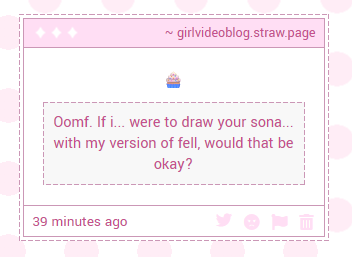 10012017f's tweet photo. YESSDSS OMG  please do it!!!!!
i'd be so happy 2 see your version of Fell w my sona..👀👀👀 https://t.co/27VJCJsiSQ