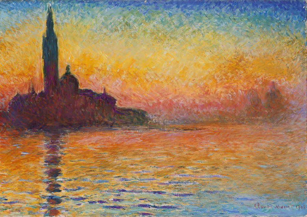 Badehsabaa's tweet photo. San Giorgio Maggiore at Dusk _ Claude Monet, 1908. https://t.co/Gaf2XuNKP7
