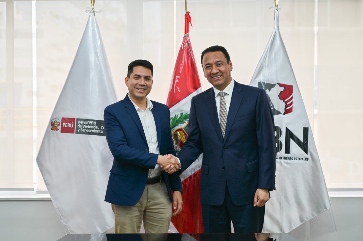 sbn_peru's tweet photo. ✅#SBNInforma
☝Una reunión de trabajo sostuvieron el Superintendente de la SBN, Angel Manero y el diputado Marco Pacheco, en la que se analizó la situación física y legal de un predio estatal en el Rímac, para destinarlo como un nuevo espacio para la comisaria del sector. https://t.co/tJ9CScoG41