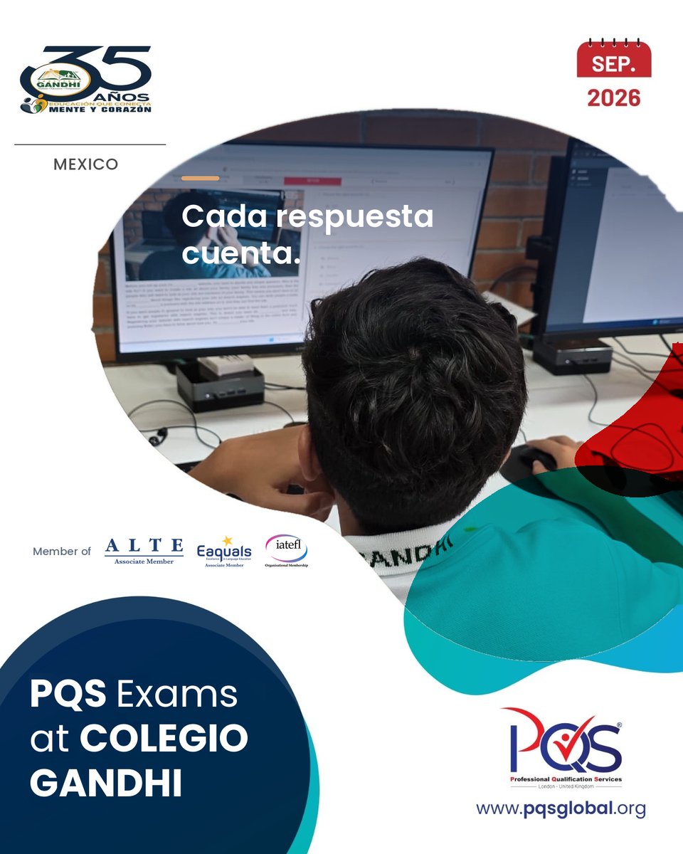 Fatihceylan1111's tweet photo. @ColegioGandhiT  Habilidades reales. Evidencia real. 📈

Los estudiantes de @colegiogandhi (México) completaron su evaluación de inglés PQS: Reading, Listening, Use of English y Vocabulary, alineada al MCER.

#PQSGlobal #MCER #InglésMéxico https://t.co/7b6N5STdBa