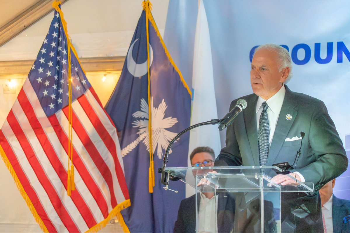 henrymcmaster's tweet photo. I was in North Augusta today for the groundbreaking of CordenPharma’s more than $200 million expansion, which will create over 200 new jobs. Investments like this are critical to our state and to our country as we continue bringing more manufacturing back to America. https://t.co/BYiRp6PRUM