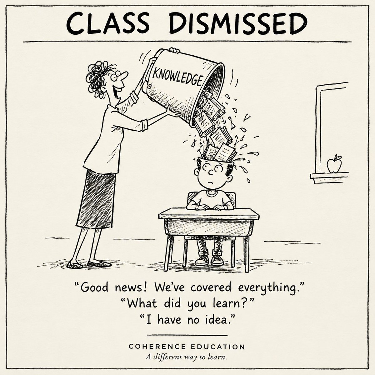 coherenceedu's tweet photo. We covered everything.

But did we learn anything?

Education isn't about how much information we can cover. It's about what actually sticks.

Click here for a different way to learn. https://t.co/EsTTFj0ud4

#CoherenceEducation #InsideOutEducation https://t.co/pffu6WnnUa