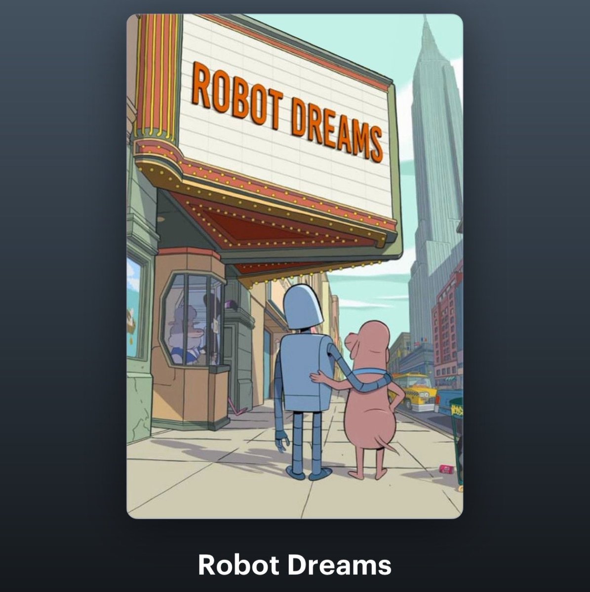 IsabelP0609's tweet photo. Robot dreams sin necesidad de una sola línea de diálogo ni enteros monólogos nos dice lo que a veces tanto nos negamos por ver: Que importa que hubiera pasado, gracias por que pasó. Muchas veces solo necesitamos un final, no un final feliz o un final triste, solo un final https://t.co/tKwfPNoSnP