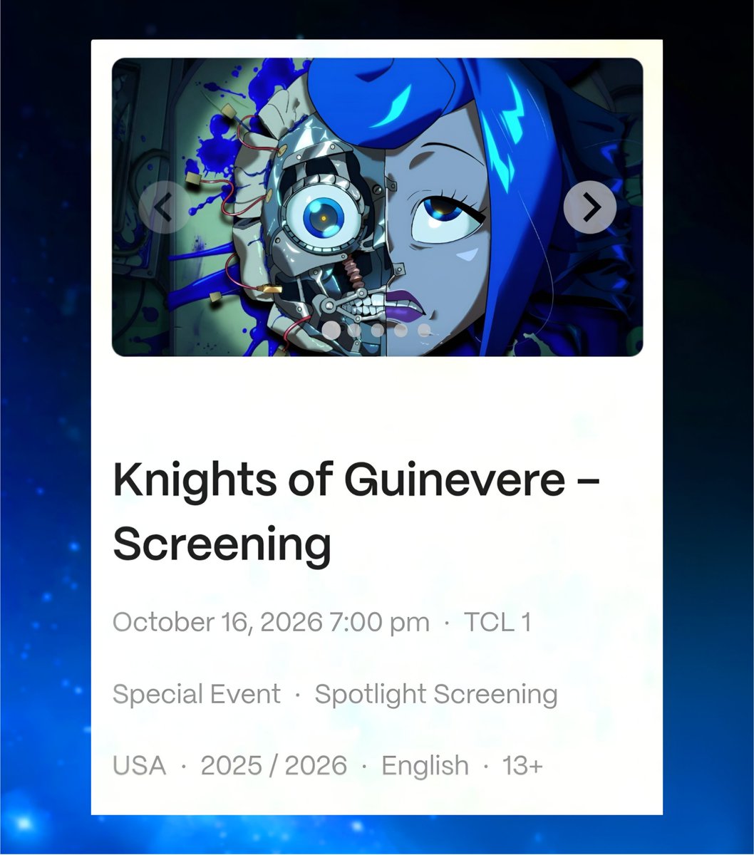 CartoonsOTMoon's tweet photo. El próximo episodio de KNIGHTS OF GUINEVERE se proyectará el 16 de octubre en el festival AIF:

Justo después de su lanzamiento en YouTube, que está por revelarse. https://t.co/FpTHciV014
