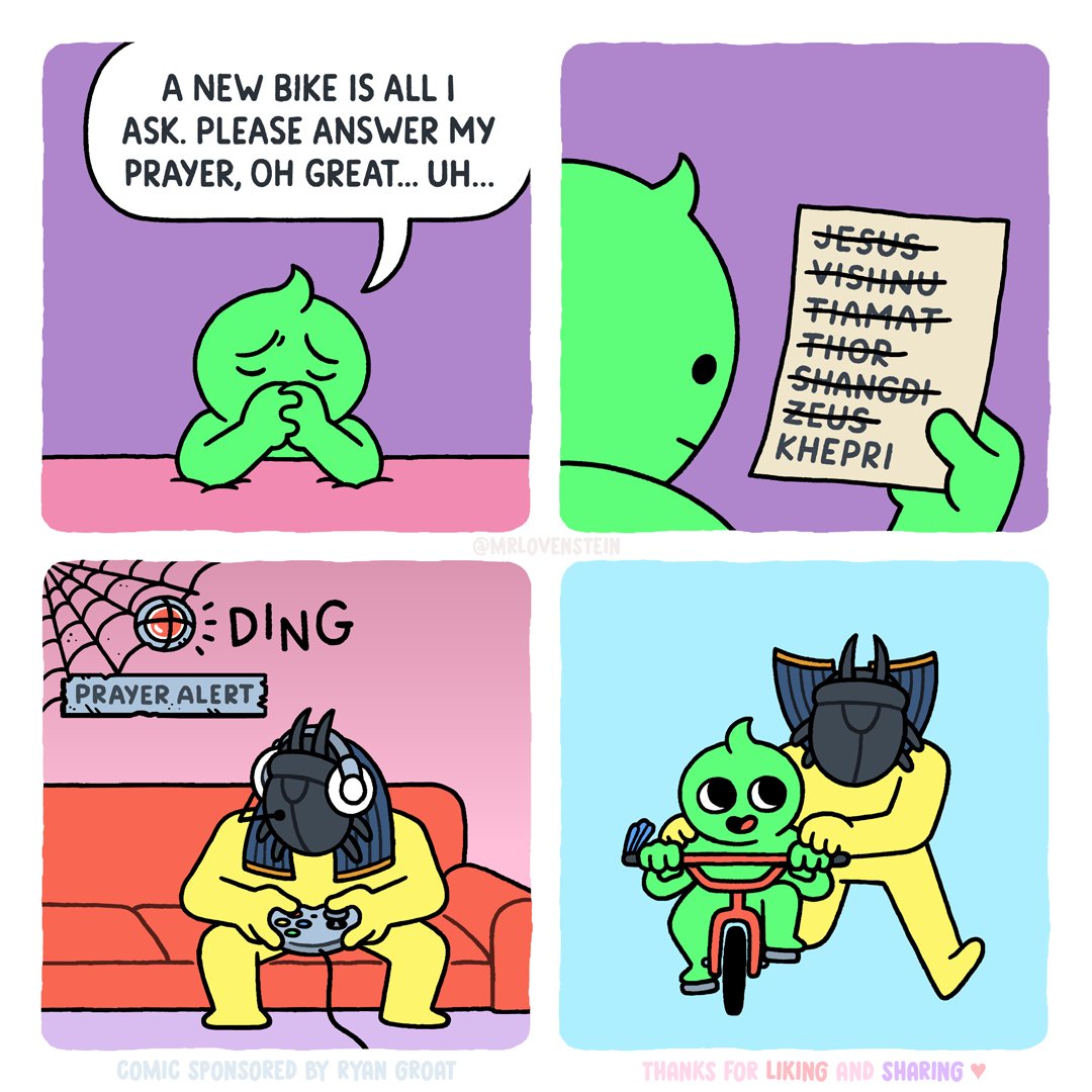MrLovenstein's tweet photo. Go to ✨ https://t.co/1rR5GQN0hl ✨ to get my brand new book, featuring Khepri! https://t.co/YW7NXLMsiE