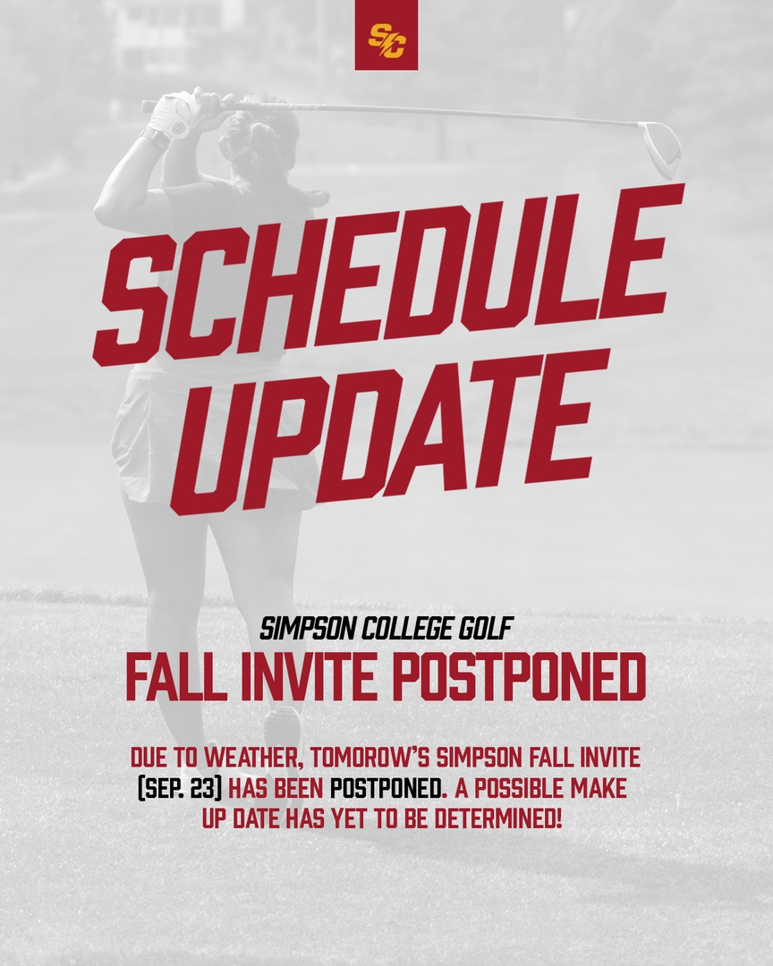 scstorm_golf's tweet photo. The Simpson Fall Invite scheduled for tomorrow (Sept. 23) has been postponed! https://t.co/Rs3O8l5Ys5