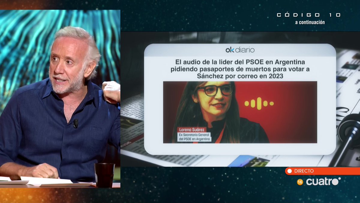 navedelmisterio's tweet photo. El audio de la líder del PSOE en Argentina pidiendo pasaportes de muertos para votar a Sánchez por correo en 2023 @okdiario 
https://t.co/vT1EaZwv2o #Horizonte https://t.co/fWCpoafB3V
