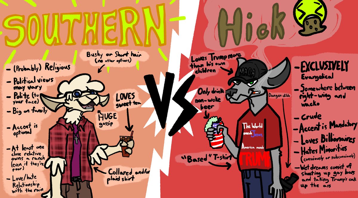 ArtOfParanoia's tweet photo. Love my southern brothers, hillbilly chads, and redneck besties!

...Just can't stand hicks I'm sorry. 😭😭 https://t.co/QX5EPEnCNz