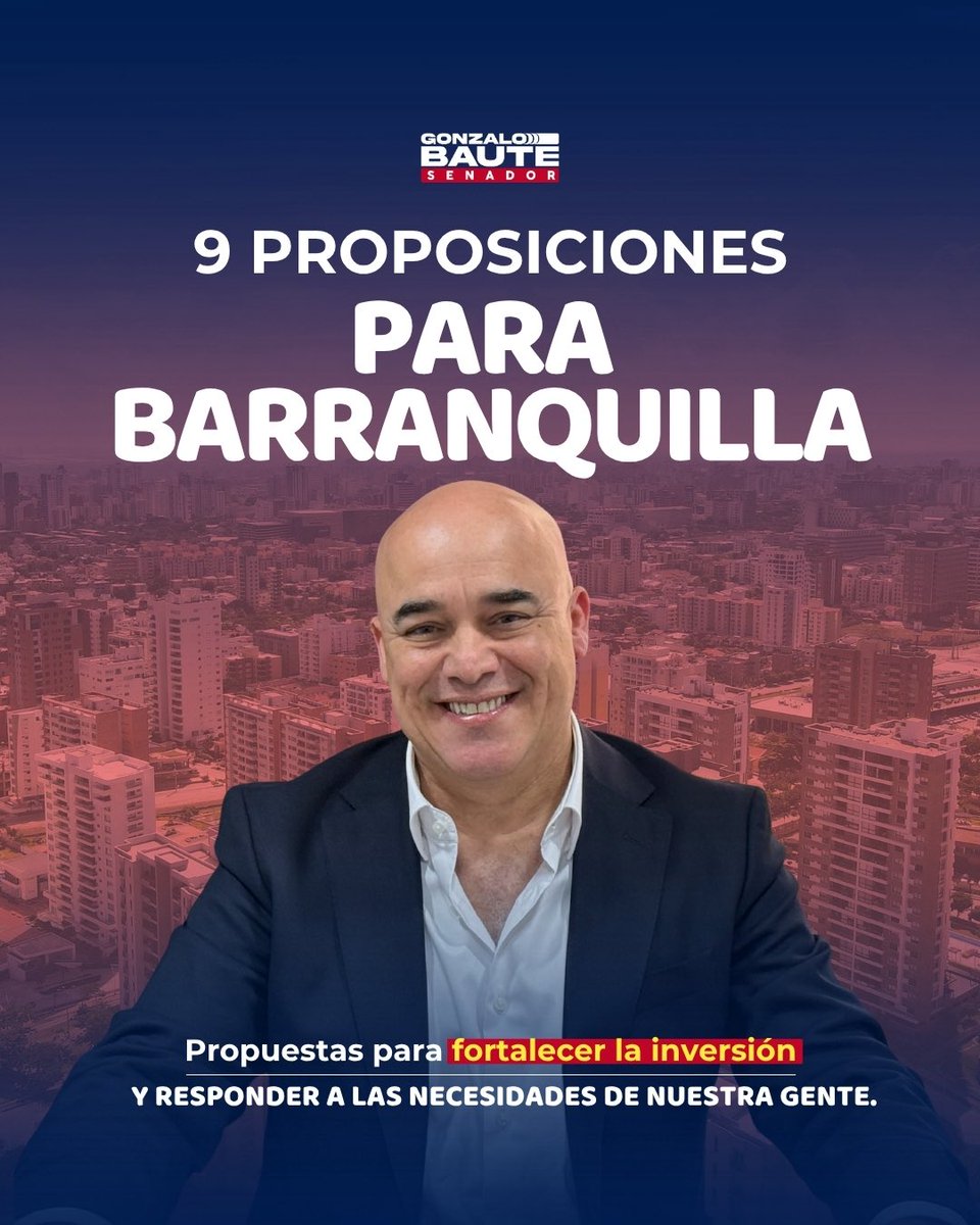 GonzaloBaute's tweet photo. 1/3

Estas fueron las 9 proposiciones que radicamos al Presupuesto
General de la Nación 2027 a favor de Barranquilla y el Atlántico. https://t.co/baNiPGu9lx