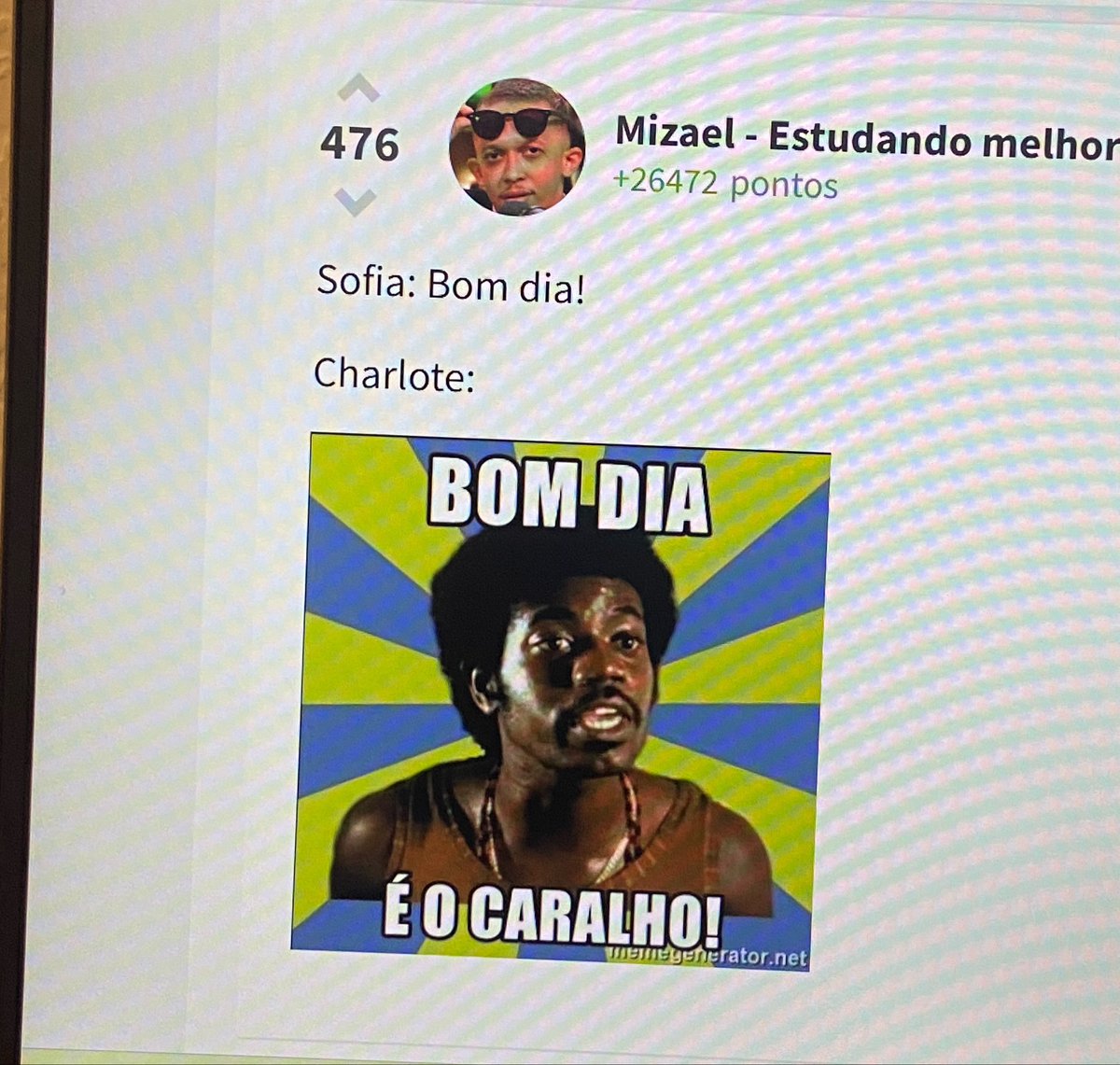 aprendiz_evi's tweet photo. Alguns comentários do tec eu dou boas risadas kkkk https://t.co/wpCGbcivHx